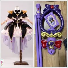 名探偵プリキュア キュアアルカナシャドウ コスプレ 衣装 杖つき