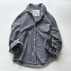 【美品】フランクアンドアイリーン　スキッパーシャツ　チェック　コットン