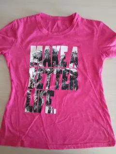 ダミス　ピンク プリント Tシャツ Mサイズのサムネイル