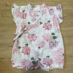 【美品】Si-Shu-Non ベビー甚平 ロンパース 70cm 女の子 紫陽花