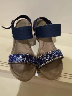 ESPERANZA エスペランサ デニム ビジュー ストラップサンダルのサムネイル