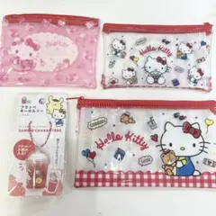 ハローキティ フラットポーチ＆フラッペキーホルダーセット‼️