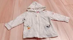 ミッキー ミニー フード付きパーカー　グレー　80