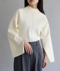 ニット セーター cheriellaラグランワイドスリーブスウェットライクニットのサムネイル