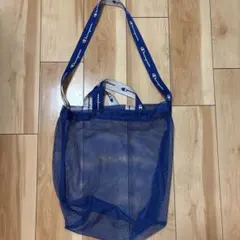 Champion メッシュ トートバッグ ブルー