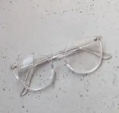 ボストンタイプ サングラス クリア×クリア ボストン型 新品 UVカットレンズ