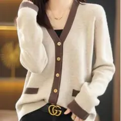 【yfzh14】ニットカーディガン レディース 秋冬 長袖 free 新品未使用