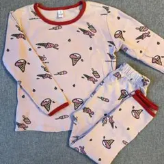 長袖パジャマ　120 ピンク　アイスクリーム　コーンアイス　パンツ　長ズボン