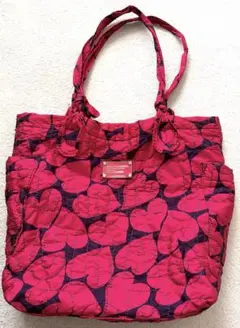 MARCBYMARCJACOBSハート柄トートバッグピンク×紺マザーズバッグ