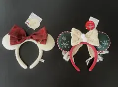 ディズニーカチューシャ2点セット クリスマス限定