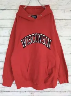 古着 STEVE&BARRY'S パーカー 肉厚 ウィスコンシン 刺繍フーディL