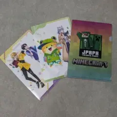 カラフルピーチ　クリアファイル　ブックオフコラボ　マイクラ