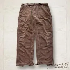 USA製 Carhartt ダブルニー 茶系フェード W40#748