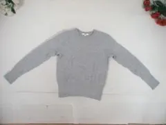 94930 ユニクロ　カシミヤ100％　セーター　グレー　M
