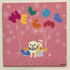 サブマリン・ポン酢様　原画【WELCOM！！】　240×240mm アクリル画