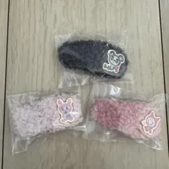 エニマイくじ エンジェルブルー　ボアヘアクリップ 3個セット