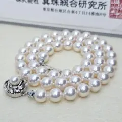あこや真珠 ネックレス 7.5〜8mm パール 花珠鑑定鑑別書付 テリ最強 