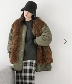 LOWRYS FARM ローリーズファーム キルティングジャケット カーキ