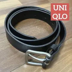 限定お得値❗️【UNIQLO】ナローロングレザーベルト M ブラック