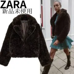 ZARA ボア生地ショートコート