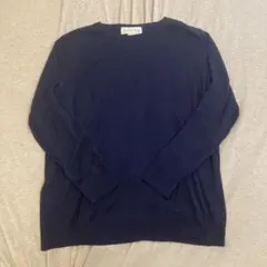 JOHN SMEDLEY コットンカシミヤ 半袖ニット ネイビー XL - メルカリ