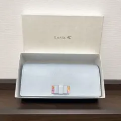 【新品・未使用】Luria 4℃ 長財布 ライトブルー リボン　箱付きのサムネイル