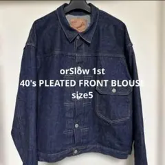 orSlow 1st 40's PLEATED FRONT BLOUSE XXL