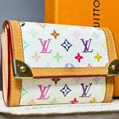 超美品 激レア ルイヴィトン モノグラム マルチカラー ブロン ポルトモネプラ