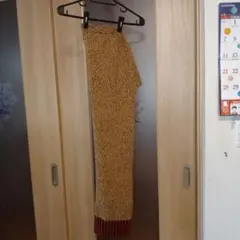 フード付きニットマフラー ベージュ