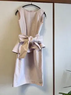 結婚式ドレスペプラムワンピースピンク FRAY I.D 二次会 パーティー XS