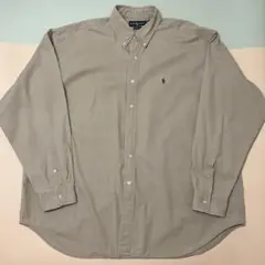【Ralph Lauren】ベージュボタンダウンシャツ