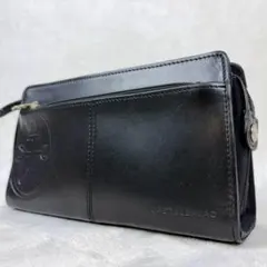 【美品✨】カステルバジャック セカンドバッグ クラッチ 本革 ブラック シック