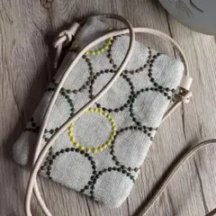 布つなぎのサコッシュ（ハンドメイド）※ミナペルホネンのサムネイル