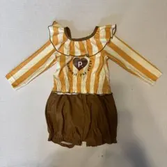 p.premier 新品未使用 ベビー水着 女の子 フリル付オレンジストライプ