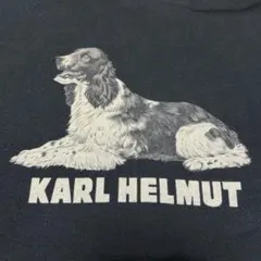 【日本製】Karl Helmut フェード Tシャツ プリント 犬 黒 Lのサムネイル