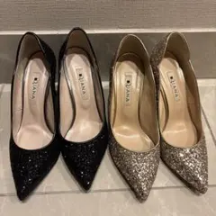 ブラック グリッター ハイヒール 10cm