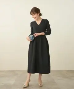 ☆美品☆完売！ Liala×PG●ホールガーメント パフスリーブワンピース日本製