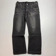 Levi's 502 ワイド ストレート ブラック デニム パンツ アメカジのサムネイル