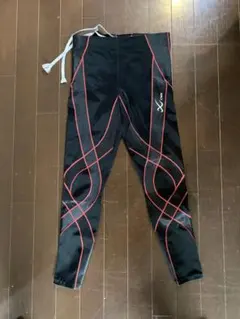 CW-X ストレッチタイツ Lサイズ ブラック/レッドライン