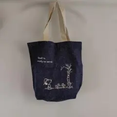 スヌーピー トートバッグ ネイビー