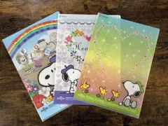 スヌーピー クリアファイル 3枚セット　ユニバーサルスタジオ　日本生命