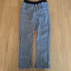 裏起毛チェック柄ロングパンツ