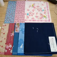 和柄あぶらとりハンカチ、大判ハンカチ８枚まとめてセット③