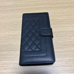 ブラック手帳型ケース カードポケット付き　iPhone15用