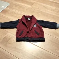 プチバトー赤とネイビーのボタン付きジャケット