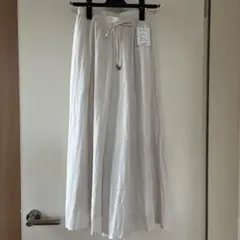 新品 小柄さん用ワイドパンツ オフホワイト5号