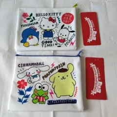 新品 ASOKO サンリオ コラボ イフクカズヒコ ポーチ キティ キキララ