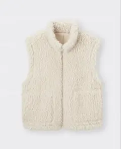 GUカーリーフリースジップボアベスト