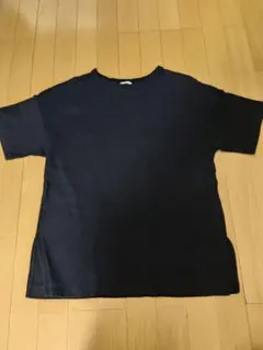 GU　Tシャツ 半袖 ブラック 無地 シンプル オーバーサイズ