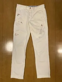 Polo Ralph Lauren 刺繍入りチノパン ホワイト